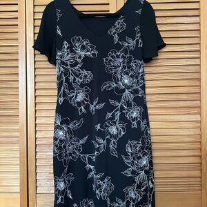 Floral Black Dress